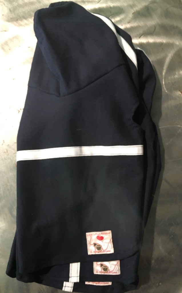 HOODIE SPORT BLU in cotone NUMERO PEZZI DISPONIBILI: taglia M : n 2 taglia L : n 2 CONTRIBUTO MINIMO RICHIESTO : € 30 inclusa spedizione PER ORDINARE: Invia un'email a leonspugrescue@gmail.com , specificando ordine CON NOME ARTICOLO e indirizzo di spedizione. Invia il tuo contributo tramite bonifico bancario a: LEON S PUG RESCUE SALVACARLINO UNICREDIT ( MILANO) IT 94 D 02008 01623 000101415047 oppure puoi versare il tuo contributo utilizzando l'opzione paypal direttamente accessibile dal nostro sito internet PERFAVORE CONTATTACI PER ACCERTARTI CHE L'ARTICOLO SIA ANCORA DISPONIBILE PRIMA DI INVIARE IL TUO CONTRIBUTO !