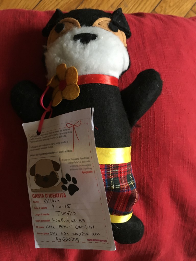 PUGGOTTA OLIVIA DISPONIBILITA' : 1 CONTRIBUTO MINIMO RICHIESTO : € 20 inclusa spedizione PER ORDINARE: Invia un'email a leonspugrescue@gmail.com , specificando ordine CON NOME ARTICOLO e indirizzo di spedizione. Invia il tuo contributo tramite bonifico bancario a: LEON S PUG RESCUE SALVACARLINO UNICREDIT ( MILANO) IT 94 D 02008 01623 000101415047 oppure puoi versare il tuo contributo utilizzando l'opzione paypal direttamente accessibile dal nostro sito internet PERFAVORE CONTATTACI PER ACCERTARTI CHE L'ARTICOLO SIA ANCORA DISPONIBILE PRIMA DI INVIARE IL TUO CONTRIBUTO !